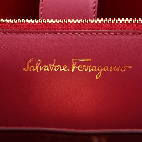 サルヴァトーレフェラガモ Salvatore Ferragamo ガンチーニ ハンドバッグ ピンク WS7445