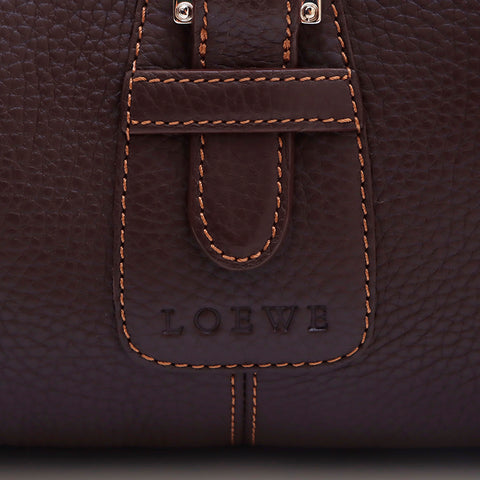 ロエベ LOEWE センダ シルバー金具 ハンドバッグ ブラウン WS7447