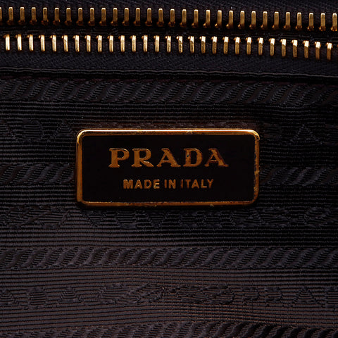 プラダ PRADA サフィアーノ ハンドバッグ ゴールド WS7455