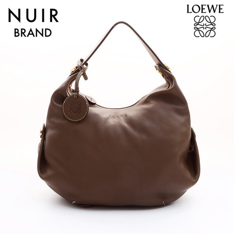 LOEWE One Shoulder Shoulder Bag Brown WS7456