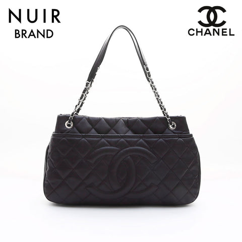 Chanel Caviar Skin No. 16 Silver Hardware Shoulder Bag Black WS7459