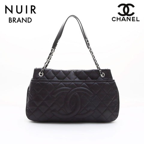 シャネル CHANEL キャビアスキン 16番台 シルバー金具 ショルダーバッグ ブラック WS7459