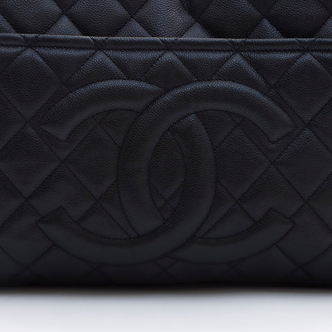 シャネル CHANEL キャビアスキン 16番台 シルバー金具 ショルダーバッグ ブラック WS7459