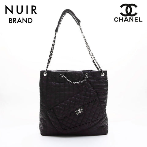 シャネル CHANEL 2.55 シルバー金具 マトラッセ 限定 13番台 ショルダーバッグ ブラック WS7460