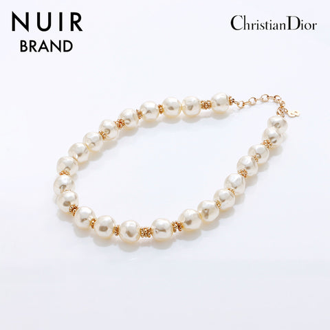 克里斯蒂安·迪奥（Christian dior Pearl）项链金色白色WS7478