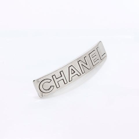 シャネル CHANEL ロゴ バレッタ シルバー WS7483