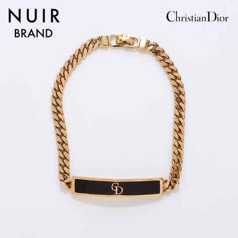 クリスチャンディオール Christian Dior ブレスレット ゴールド ブラック WS7495