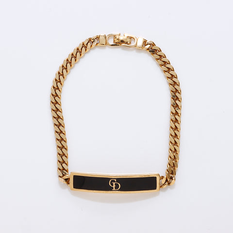 Christian Dior Bracelet Gold Black WS7495