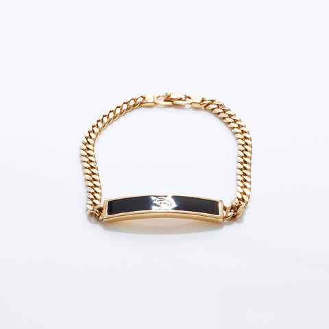Christian Dior Bracelet Gold Black WS7495