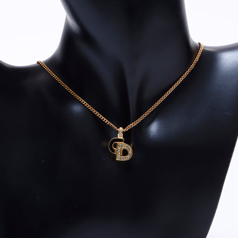 Christian Dior Rhinestone Collier Gold WS7502