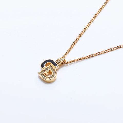 Christian Dior Rhinestone Collier Gold WS7502