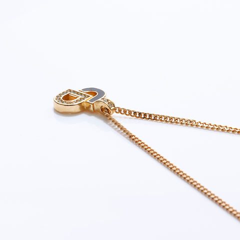 Christian Dior Rhinestone Collier Gold WS7502