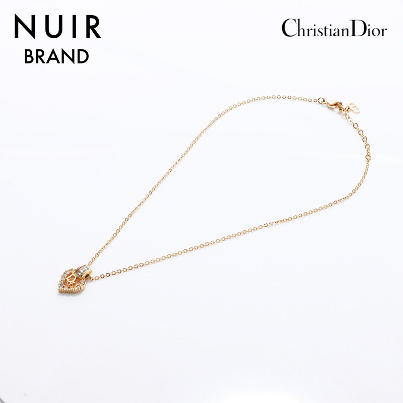 クリスチャンディオール Christian Dior ラインストーン ネックレス 