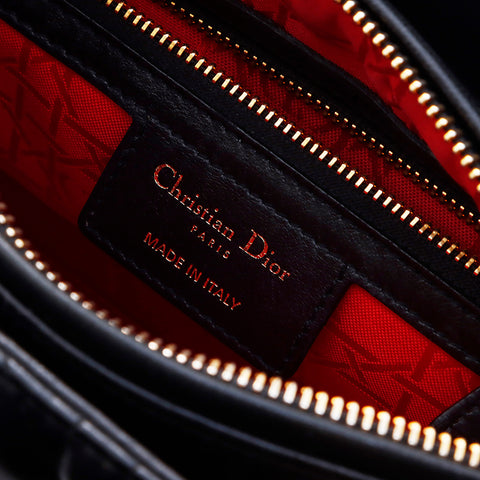 クリスチャンディオール Christian Dior レディデオール　カナージュ2WAY ハンドバッグ ブラック WS7506