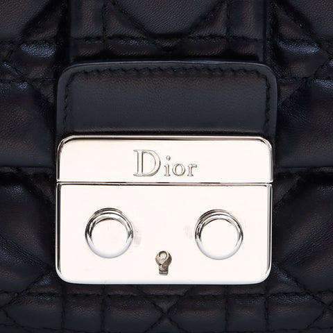 クリスチャンディオール Christian Dior カナージュチェーン ショルダーバッグ ブラック WS7507