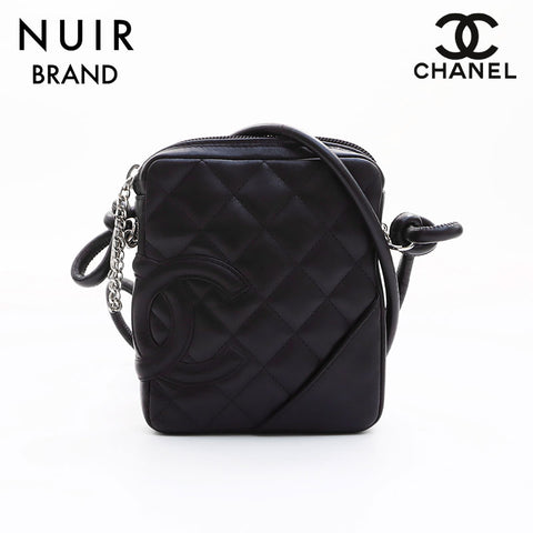 Chanel CHANEL Coco Mark Cambon Pochette No. 8 Shoulder Bag Black WS7524