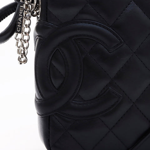 シャネル CHANEL ココマーク　カンボン　ポシェット８番台 ショルダーバッグ ブラック WS7524