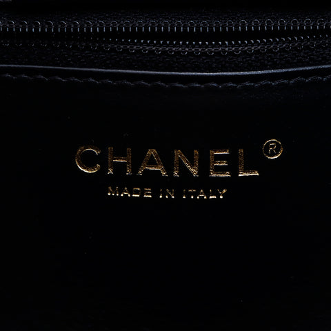 シャネル CHANEL ココマーク マトラッセ キャビアスキン チェーントート ショルダーバッグ ブラック WS7526