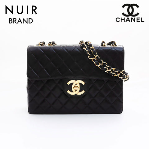 Chanel Coco Mark Gorde Metallarmatur Matelasse Nr. 4 Umhängetasche Schwarz WS7532