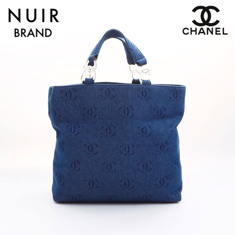 Chanel Coco Mark No. 7 Denim Handbag Blue WS7534