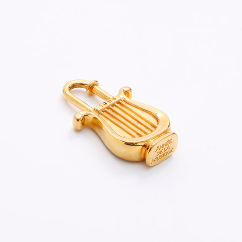 HERMES HERMES CADENA HARP CHARM GOLD WS7540