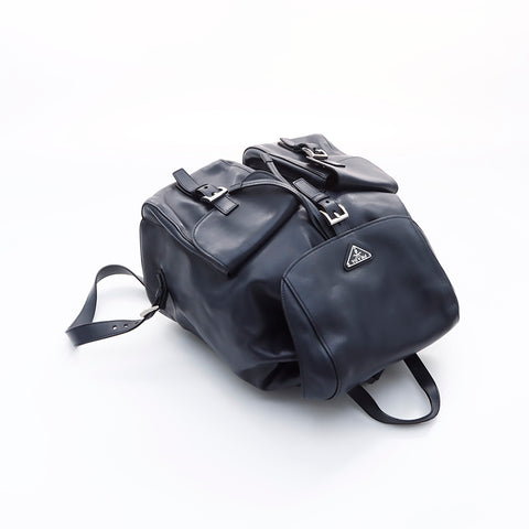 Prada Leather Backpack/Daypack海军WS7551