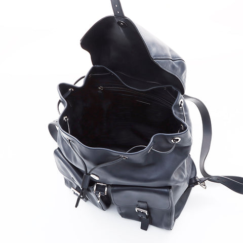 Prada Leather Backpack/Daypack海军WS7551
