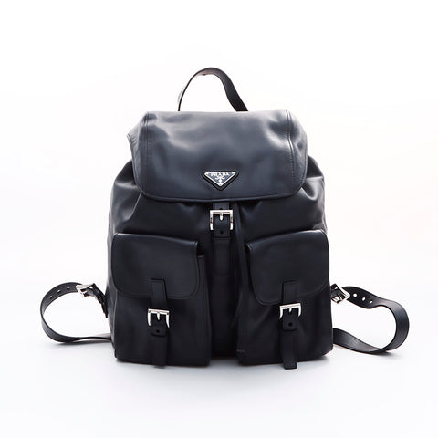 Prada Leather Backpack/Daypack海军WS7551