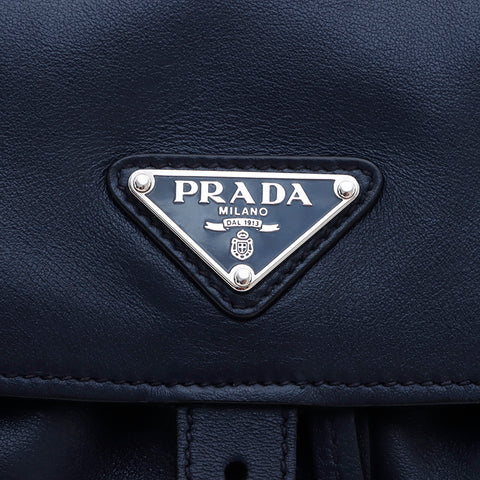 Prada Leather Backpack/Daypack海军WS7551