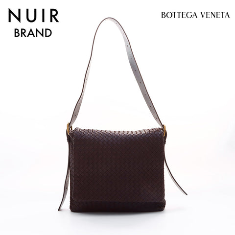 Bottegaveneta Intrecciato Messenger Shoulder Bag Brown WS7552
