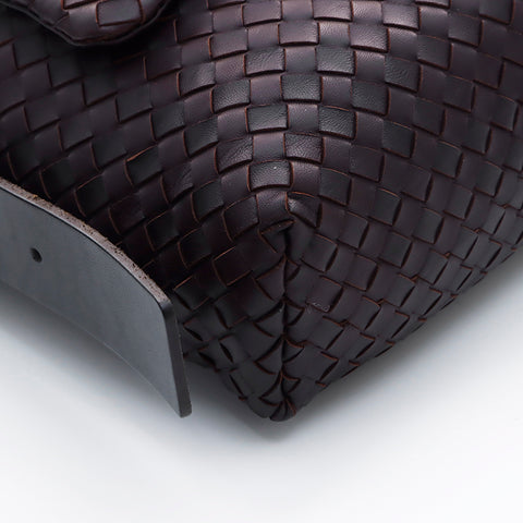 ボッテガヴェネタ BOTTEGAVENETA イントレチャート メッセンジャー ショルダーバッグ ブラウン WS7552