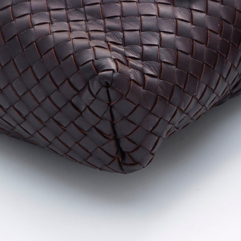 ボッテガヴェネタ BOTTEGAVENETA イントレチャート メッセンジャー ショルダーバッグ ブラウン WS7552