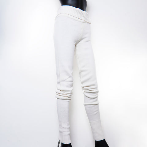 Chanel Size:38 Wool Knit Pants White WS7571