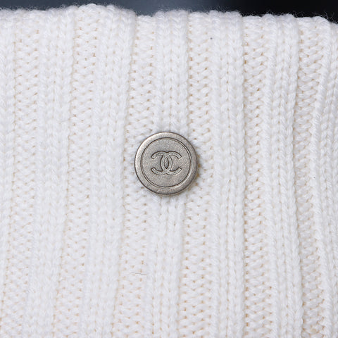 Chanel Size:38 Wool Knit Pants White WS7571