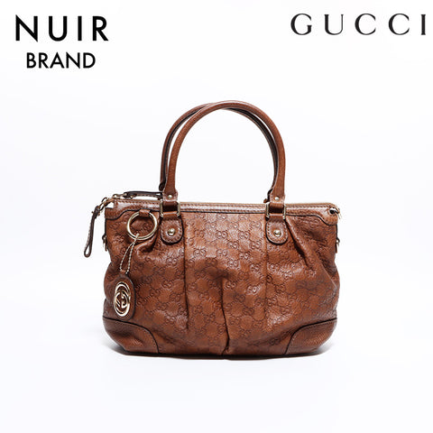 Gucci GUCCI Guccishima Handbag Brown WS7572