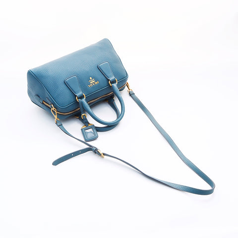 PRADA 2way Shoulder Handbag Blue WS7579
