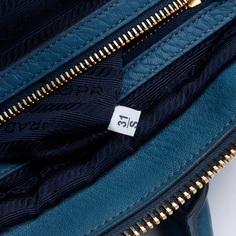 PRADA 2way Shoulder Handbag Blue WS7579