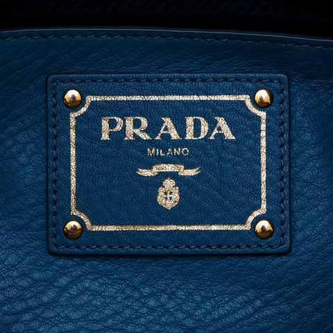 PRADA 2way Shoulder Handbag Blue WS7579
