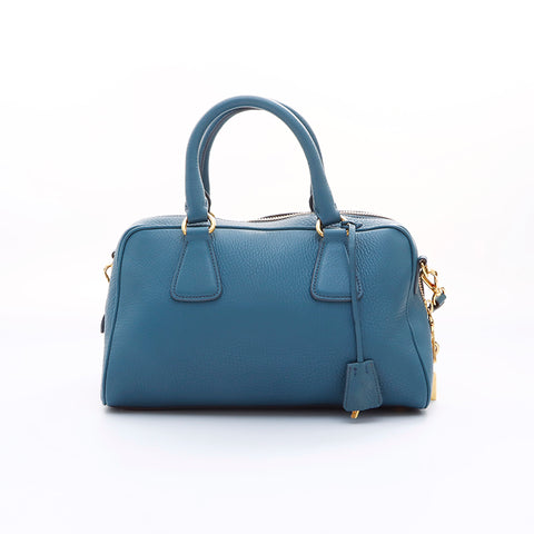 PRADA 2way Shoulder Handbag Blue WS7579