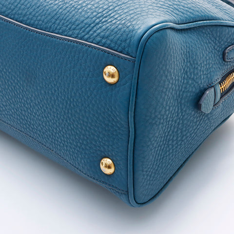PRADA 2way Shoulder Handbag Blue WS7579