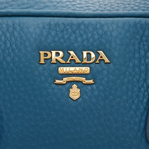 PRADA 2way Shoulder Handbag Blue WS7579