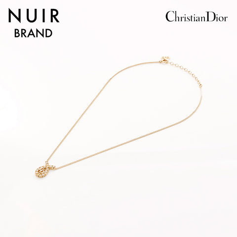 クリスチャンディオール Christian Dior ロゴ ネックレス ゴールド WS7588