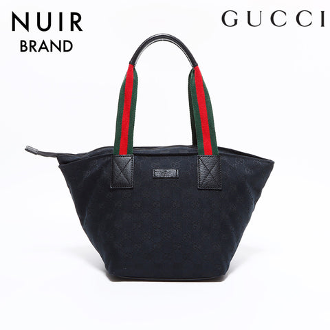 Gucci GG Canvas Handbag Black WS7593