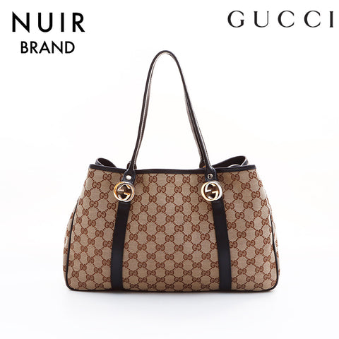 Gucci GG Canvas Tote Bag Beige WS7594