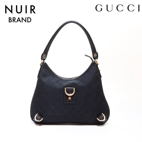 Gucci GG Canvas Shoulder Bag Black WS7595