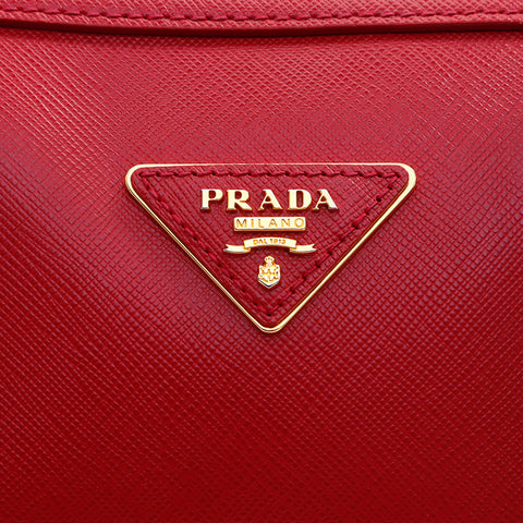 プラダ PRADA 2way ボストン ハンドバッグ レッド WS7605