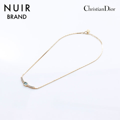 Christian Dior Rhingestone Collier Gold WS7609