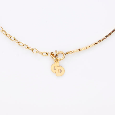 Christian Dior Rhingestone Collier Gold WS7609