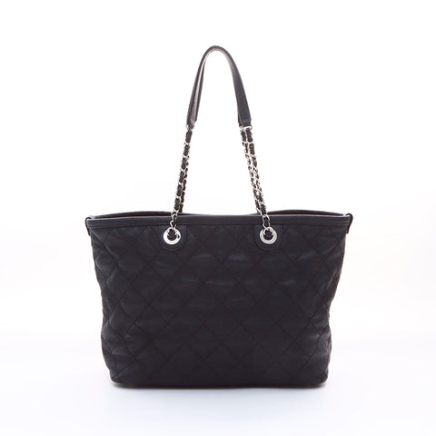 Chanel CHANEL 20th caviar skin silver hardware shoulder bag black WS7619