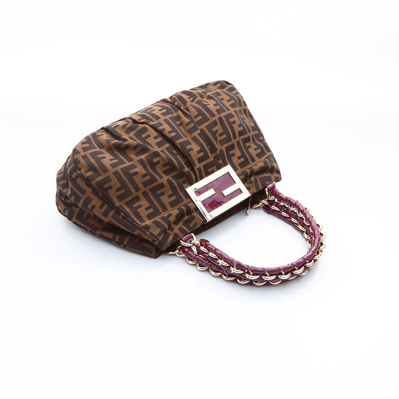 FENDI ミア チェーン ハンドバッグ ブラウン FENDI フェンディ ミアチェーンハンドバッグ ズッカ